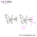 E-330 Xuping charm Jewelry Literario simple calados pendientes de mariposa en forma de pernos prisioneros